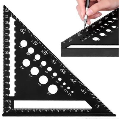 Unbranded (As show, One size) 5 in 1 Carpenter's Square, Multifunction Carpenter's Unbranded (As show, One size) 5 in 1 Carpenter's Square, Multifunction Carpenter's