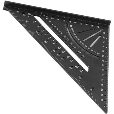 Unbranded Aluminum Triangle Ruler 30 45 60 Black 300mm, Accurate Scale Unbranded Aluminum Triangle Ruler 30 45 60 Black 300mm, Accurate Scale
