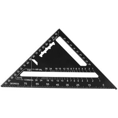 Unbranded Triangle Ruler 7in Carpenter Square Aluminum 90 Unbranded Triangle Ruler 7in Carpenter Square Aluminum 90