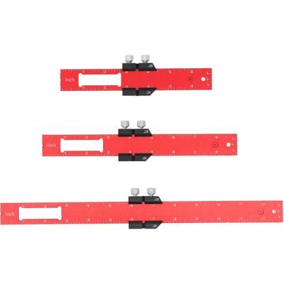Unbranded 3Pcs Woodworking Ruler Set Accurate Metal Slide T Unbranded 3Pcs Woodworking Ruler Set Accurate Metal Slide T