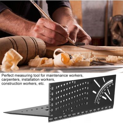 Unbranded Black Aluminium 3D Angle Measuring Ruler Unbranded Black Aluminium 3D Angle Measuring Ruler