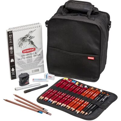 Derwent Carry-all Bag, Black, Accessories Ideal for Sketching and Drawing, Profe Derwent Carry-all Bag, Black, Accessories Ideal for Sketching and Drawing, Profe