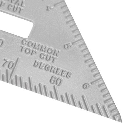 Unbranded Triangular Ruler 7In Aluminium 45/90 Unbranded Triangular Ruler 7In Aluminium 45/90