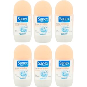 Sanex Deodorant Roll-On Women Dermo Sensitive for Sensitive Skin - Pack of 6 x 5 Sanex Deodorant Roll-On Women Dermo Sensitive for Sensitive Skin - Pack of 6 x 5