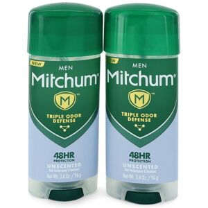 Mitchum Twin Pack Includes 2 Unscented Triple Odor Defense Anti-Perspirant & deodorant G Mitchum Twin Pack Includes 2 Unscented Triple Odor Defense Anti-Perspirant & deodorant G