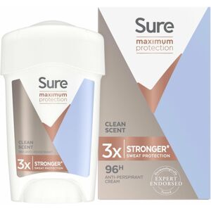 Sure Women Maximum Protection Cream Clean Scent 45ml Sure Women Maximum Protection Cream Clean Scent 45ml