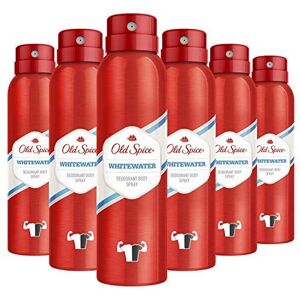 Old Spice Whitewater Deodorant Body Spray For Men, 150 ml, 6 Packs Old Spice Whitewater Deodorant Body Spray For Men, 150 ml, 6 Packs