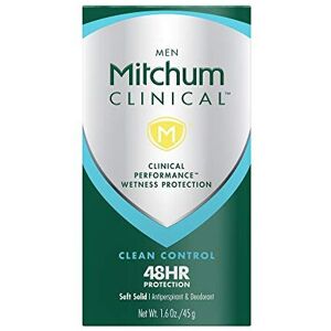Mitchum Men Clinical Soft Solid Antiperspirant Deodorant, Clean Control, 1.6oz. Mitchum Men Clinical Soft Solid Antiperspirant Deodorant, Clean Control, 1.6oz.