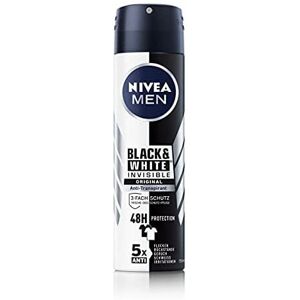 NIVEA MEN Black & White Invisible Deodorant Spray (150 ml), Antiperspirant with NIVEA MEN Black & White Invisible Deodorant Spray (150 ml), Antiperspirant with