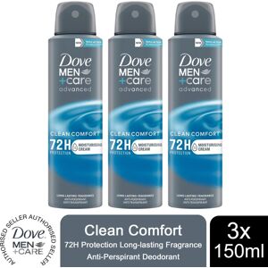 Dove Men+Care Antiperspirant Deodorant 72h Protection, Clean Comfort - 150 Ml Dove Men+Care Antiperspirant Deodorant 72h Protection, Clean Comfort - 150 Ml