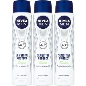 NIVEA MEN Sensitive Protect Anti-Perspirant Deodorant Spray 250ml (Pack of 3) NIVEA MEN Sensitive Protect Anti-Perspirant Deodorant Spray 250ml (Pack of 3)