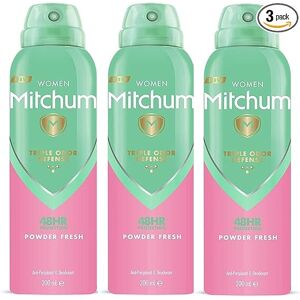 Mitchum Women Triple Odor Defense Deodorant Antiperspirant (200ml) Powder Fresh, Mitchum Women Triple Odor Defense Deodorant Antiperspirant (200ml) Powder Fresh,