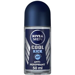 NIVEA MEN Cool Kick Anti-Perspirant Deodorant Roll On Pack of 6 (6 x 50 ml), Men's Ant NIVEA MEN Cool Kick Anti-Perspirant Deodorant Roll On Pack of 6 (6 x 50 ml), Men's Ant