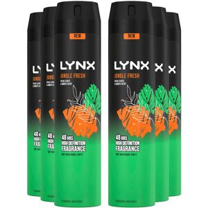 Lynx Jungle Fresh XXL Body Spray 6x250ml - 48H Odour Protection with Zinc Tech ( Lynx Jungle Fresh XXL Body Spray 6x250ml - 48H Odour Protection with Zinc Tech (