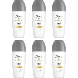 6 X 50ml Dove Invisible Dry Roll On Deodorant 48h Anti-Perspirant 6 X 50ml Dove Invisible Dry Roll On Deodorant 48h Anti-Perspirant