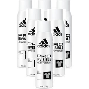 6 x Adidas 48H Anti Marks Antiperspirant Spray 150ml - Pro Invisible 6 x Adidas 48H Anti Marks Antiperspirant Spray 150ml - Pro Invisible