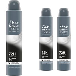 (Buy 3 - Invisible Dry) Dove Anti-Perspirant Men+Care Advanced Deo, 200ml (Buy 3 - Invisible Dry) Dove Anti-Perspirant Men+Care Advanced Deo, 200ml
