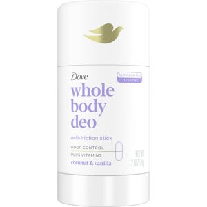 Dove Whole Body Deo Aluminum Free Anti-Friction Deodorant Stick Coconut + Vanill Dove Whole Body Deo Aluminum Free Anti-Friction Deodorant Stick Coconut + Vanill