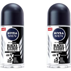 Nivea Men 48H Roll-On Deodorant Invisible for Black and White Anti-Stain Formul Nivea Men 48H Roll-On Deodorant Invisible for Black and White Anti-Stain Formul