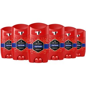 Old Spice Captain Deodorant Stick For Men 6x50 ml, 48H Fresh, 0% Aluminium Salts Old Spice Captain Deodorant Stick For Men 6x50 ml, 48H Fresh, 0% Aluminium Salts