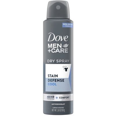 Dove Men Care Stain Defense Cool Dry Spray Antiperspirant Deodorant, 3.8 Oz. Dove Men Care Stain Defense Cool Dry Spray Antiperspirant Deodorant, 3.8 Oz.