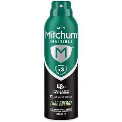 Mitchum Invisible Men 48HR Protection Aerosol Deodorant & Anti-Perspirant, No Wh Mitchum Invisible Men 48HR Protection Aerosol Deodorant & Anti-Perspirant, No Wh
