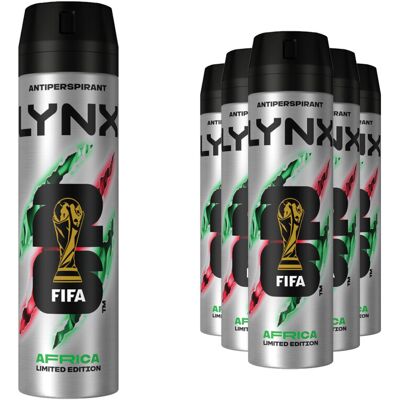 (Buy 6) Lynx Limited Edition FIFA Africa Anti-Perspirant Aerosol Deo Spray 200ml (Buy 6) Lynx Limited Edition FIFA Africa Anti-Perspirant Aerosol Deo Spray 200ml