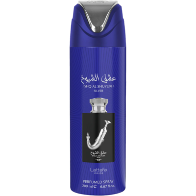 Ishq al shuyukh silver 200ml Body Sprays by Lattafa Pride Ishq al shuyukh silver 200ml Body Sprays by Lattafa Pride