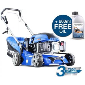 Hyundai HYM430SPE Self-Propelled Petrol Lawn Mower - 420mm (17in) Cut, Electric Hyundai HYM430SPE Self-Propelled Petrol Lawn Mower - 420mm (17in) Cut, Electric