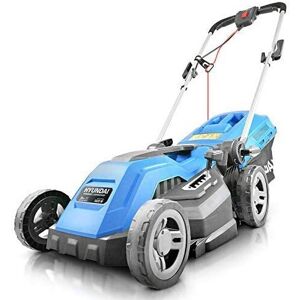Hyundai 1600w 230v Corded Electric Rotary Lawnmower With Rear Roller, 38cm Cutti Hyundai 1600w 230v Corded Electric Rotary Lawnmower With Rear Roller, 38cm Cutti