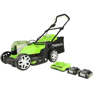 Greenworks Tools Greenworks G24X2LM412x 24V Cordless Lawn Mower, 41cm Cut, 220m2, 50L Grass Catch Greenworks Tools Greenworks G24X2LM412x 24V Cordless Lawn Mower, 41cm Cut, 220m2, 50L Grass Catch