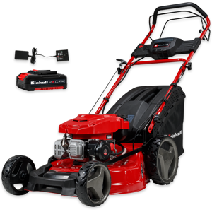 Einhell Petrol Lawnmower 51cm Self Propelled 4-Stroke Electric Start PXC With Ba Einhell Petrol Lawnmower 51cm Self Propelled 4-Stroke Electric Start PXC With Ba