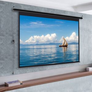 Living And Home 72" Electric Pull-Down Projector Screen 4:3 White Matte Home Cinema Living And Home 72" Electric Pull-Down Projector Screen 4:3 White Matte Home Cinema