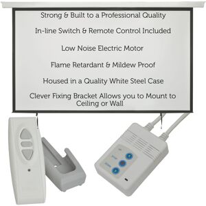 Loops 120" Electric Motorised Ceiling Wall Mountable Projector Screen 4:3 Home Cinema Loops 120" Electric Motorised Ceiling Wall Mountable Projector Screen 4:3 Home Cinema