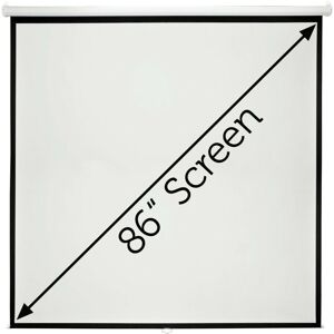 Loops 86" Manual Pull Down Projector Screen 4:3 Wall Ceiling Mount Home Movie Cinema Loops 86" Manual Pull Down Projector Screen 4:3 Wall Ceiling Mount Home Movie Cinema
