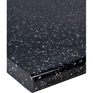 Wilsonart (1500 x 600mm, Length + Width Cut) Black Sparkle Gloss Laminate Kitchen Worktop Wilsonart (1500 x 600mm, Length + Width Cut) Black Sparkle Gloss Laminate Kitchen Worktop