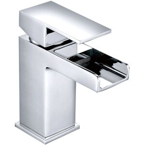 NRG Square Bathroom Mixer Tap Chrome Basin Sink Lever Faucet NRG Square Bathroom Mixer Tap Chrome Basin Sink Lever Faucet