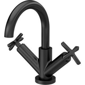 Balterley Connect Mono Basin Mixer Tap with Crosshead Handles & Push Button Waste - Matt B Balterley Connect Mono Basin Mixer Tap with Crosshead Handles & Push Button Waste - Matt B