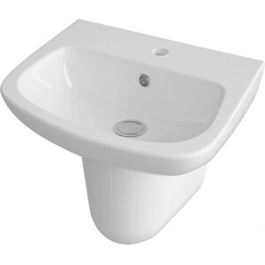 Balterley 1 Tap Hole Ceramic Basin & Semi Pedestal - 450mm Balterley 1 Tap Hole Ceramic Basin & Semi Pedestal - 450mm