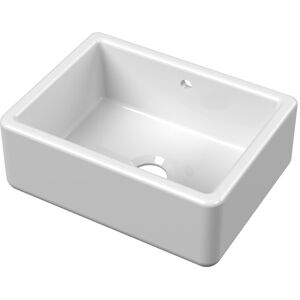 Balterley Fireclay Traditional Single Bowl Butler Kitchen Sink with Overflow - 595mm - Bal Balterley Fireclay Traditional Single Bowl Butler Kitchen Sink with Overflow - 595mm - Bal