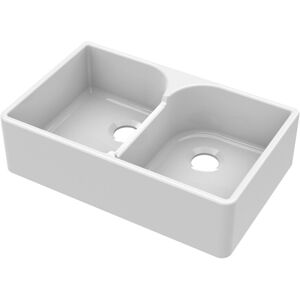 Balterley 795mm - Double Bowl Stepped Weir Butler Kitchen Sink - No Overflow, No Tap Hole Balterley 795mm - Double Bowl Stepped Weir Butler Kitchen Sink - No Overflow, No Tap Hole