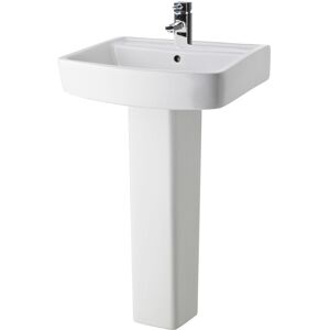 Balterley Square 1 Tap Hole Basin & Full Pedestal - 520mm Balterley Square 1 Tap Hole Basin & Full Pedestal - 520mm