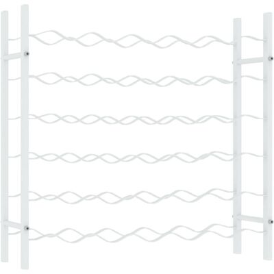 vidaXL White Wine Rack 36 Bottles Modern Metal Storage Shelf vidaXL White Wine Rack 36 Bottles Modern Metal Storage Shelf