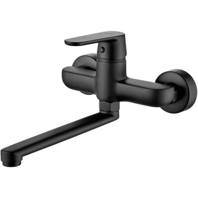 Kuchinox Dima Wall-Mounted Black Kitchen Faucet - Kitchen Tap Kuchinox Dima Wall-Mounted Black Kitchen Faucet - Kitchen Tap