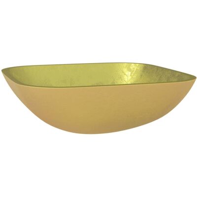 vidaXL Bathroom Glass Basin - 42x42x14 cm - Gold vidaXL Bathroom Glass Basin - 42x42x14 cm - Gold