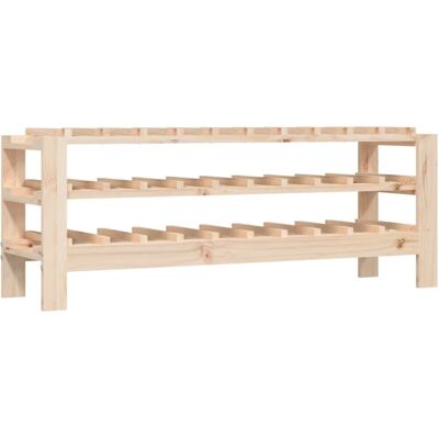 vidaXL Wine Rack 109.5x30x42 cm Solid Pine Wood - Wine Storage vidaXL Wine Rack 109.5x30x42 cm Solid Pine Wood - Wine Storage