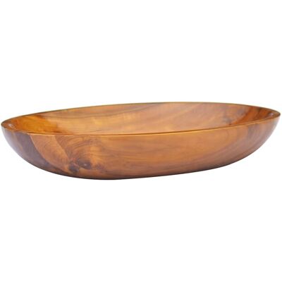 vidaXL Teak Wood Washbasin - Elegant 60x40cm Bathroom Sink vidaXL Teak Wood Washbasin - Elegant 60x40cm Bathroom Sink