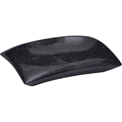 vidaXL - Marble Black - 50x35x10 cm - Bathroom Sink vidaXL - Marble Black - 50x35x10 cm - Bathroom Sink