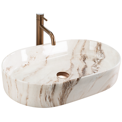 Rea Nadia 60 Marble Overmount Washbasin Rea Nadia 60 Marble Overmount Washbasin