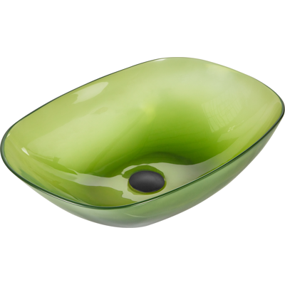 Beliani Bathroom Sink - Green Solid Surface, 54x36cm Beliani Bathroom Sink - Green Solid Surface, 54x36cm